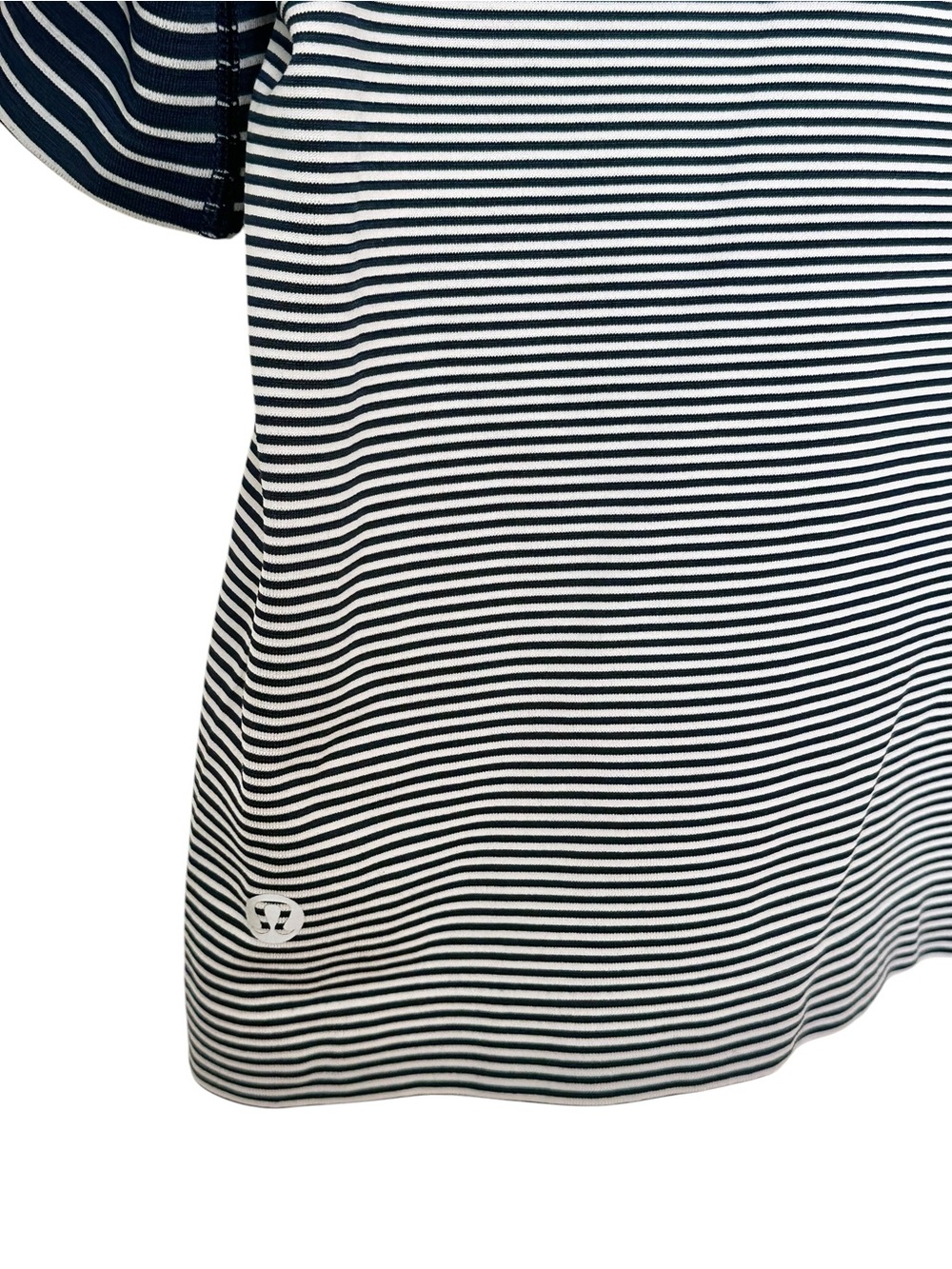 Lululemon Seamless Classic-Fit Mariner Stripe Cropped T-Shirt Size M - Picture 5 of 7